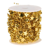 Maxbell 30m Star Bead Garlands DIY Wedding Bracelet Christmas Tree Accessory  Gold