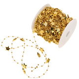 Maxbell 30m Star Bead Garlands DIY Wedding Bracelet Christmas Tree Accessory  Gold