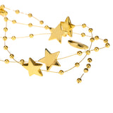 Maxbell 30m Star Bead Garlands DIY Wedding Bracelet Christmas Tree Accessory  Gold