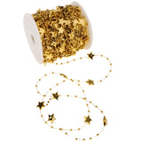 Maxbell 30m Star Bead Garlands DIY Wedding Bracelet Christmas Tree Accessory  Gold