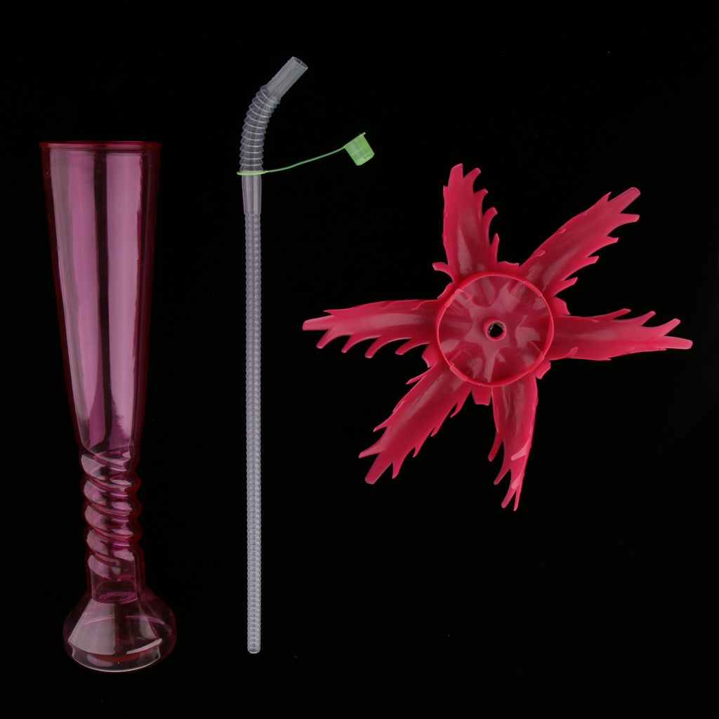 Maxbell Tropical Palm Tree Luau Yard Cup Hawaiian Summer Beach Party Drinks Cup Red