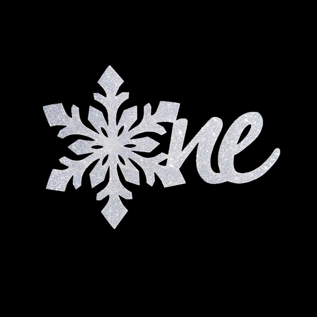 Maxbell Glitter Snowflake One 1st Birthday Cake Topper Christmas Party Decor Silver