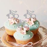 Maxbell I Do Cake Picks Wedding Engagement Cake Topper Cake Decoration Silver