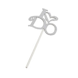 Maxbell I Do Cake Picks Wedding Engagement Cake Topper Cake Decoration Silver