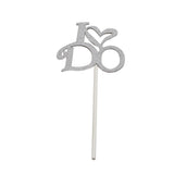 Maxbell I Do Cake Picks Wedding Engagement Cake Topper Cake Decoration Silver