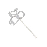 Maxbell I Do Cake Picks Wedding Engagement Cake Topper Cake Decoration Silver