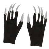 Maxbell Scary Woman Gloves Long Glitter Fingernails Halloween Fancy Dress