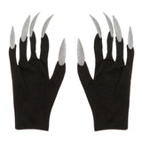 Maxbell Scary Woman Gloves Long Glitter Fingernails Halloween Fancy Dress