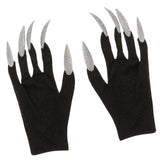 Maxbell Scary Woman Gloves Long Glitter Fingernails Halloween Fancy Dress