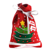 Maxbell Merry Christmas Candy Pouch Bags Drawstring Bags Gift Bags Party Favor Red