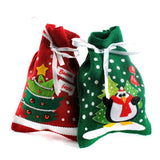 Maxbell Merry Christmas Candy Pouch Bags Drawstring Bags Gift Bags Party Favor Red