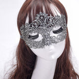Maxbell Vintage Lace Venetian Masquerade Mask Halloween Party Costume Antique Silver