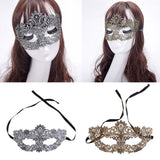 Maxbell Vintage Lace Venetian Masquerade Mask Halloween Party Costume Antique Silver