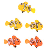 Maxbell Pack of 5 pieces Wind-up Swimming Fish Baby Pool Bath Water Toy Clownfish