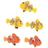 Maxbell Pack of 5 pieces Wind-up Swimming Fish Baby Pool Bath Water Toy Clownfish