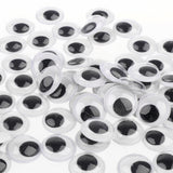 Maxbell 100pcs/ pack DIY Round Self-adhesive Wiggly Googly Eyes For Doll Toy 8MM