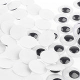 Maxbell 100pcs/ pack DIY Round Self-adhesive Wiggly Googly Eyes For Doll Toy 8MM