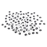 Maxbell 100pcs/ pack DIY Round Self-adhesive Wiggly Googly Eyes For Doll Toy 8MM