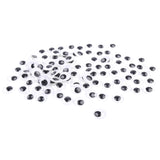 Maxbell 100pcs/ pack DIY Round Self-adhesive Wiggly Googly Eyes For Doll Toy 8MM