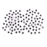 Maxbell 100pcs/ pack DIY Round Self-adhesive Wiggly Googly Eyes For Doll Toy 8MM