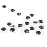 Maxbell 100pcs/ pack DIY Round Self-adhesive Wiggly Googly Eyes For Doll Toy 8MM