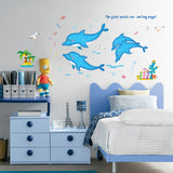 Maxbell 3D Dolphin Wall Decal Stickers Kids Room Decor