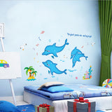 Maxbell 3D Dolphin Wall Decal Stickers Kids Room Decor