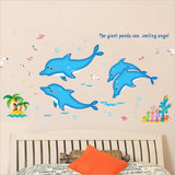 Maxbell 3D Dolphin Wall Decal Stickers Kids Room Decor