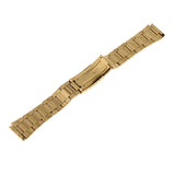 Maxbell Men Gold Stainless Steel Watch Band Strap Metal Replacement Bracelet 18mm