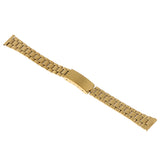 Maxbell Men Gold Stainless Steel Watch Band Strap Metal Replacement Bracelet 14mm