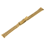 Maxbell Men Gold Stainless Steel Watch Band Strap Metal Replacement Bracelet 14mm