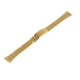 Maxbell Men Gold Stainless Steel Watch Band Strap Metal Replacement Bracelet 14mm