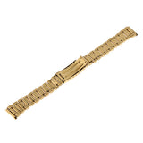 Maxbell Men Gold Stainless Steel Watch Band Strap Metal Replacement Bracelet 16mm