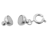 Maxbell Fashion Strong Magnetic Jewelry Clasps Lobster Clasp Converter 7mm Silver