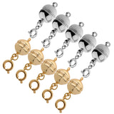 Maxbell 5pcs Copper Magnet Round Ball 10mm Lobster Clasp Clasp Jewelry Making Silver