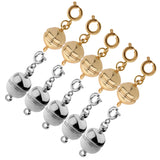 Maxbell 5pcs Copper Magnet Round Ball 10mm Lobster Clasp Clasp Jewelry Making Silver