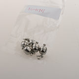 Maxbell 5pcs Copper Magnet Round Ball 10mm Lobster Clasp Clasp Jewelry Making Silver