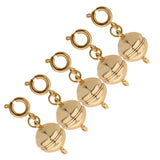 Maxbell 5pcs Copper Magnet Round Ball 10mm Lobster Clasp Clasp Jewelry Making Gold