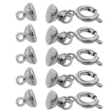 Maxbell 5pcs Copper Magnet Round Ball 6mm Lobster Clasp Clasp Findings Silver