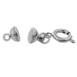 Maxbell 5pcs Copper Magnet Round Ball 6mm Lobster Clasp Clasp Findings Silver