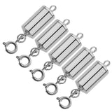 Maxbell 5pcs Copper Magnet Round Ball 8mm Clasp for Necklace Bracelet Silver