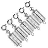 Maxbell 5pcs Copper Magnet Round Ball 8mm Clasp for Necklace Bracelet Silver