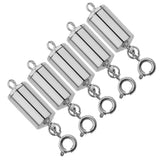 Maxbell 5pcs Copper Magnet Round Ball 8mm Clasp for Necklace Bracelet Silver