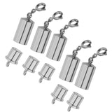 Maxbell 5pcs Copper Magnet Round Ball 8mm Clasp for Necklace Bracelet Silver