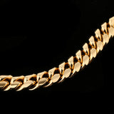 Maxbell Hip Hop Gold Plated Finished Miami Cuban Link Chain Bracelet Bangle 14mm