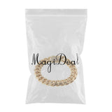 Maxbell Hip Hop Gold Plated Finished Miami Cuban Link Chain Bracelet Bangle 14mm