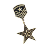 Maxbell Vintage Alloy Metal Star Mini Medal Small Pin Badge Brooch Antique Bronze