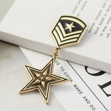 Maxbell Vintage Alloy Metal Star Mini Medal Small Pin Badge Brooch Antique Bronze