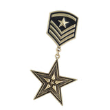 Maxbell Vintage Alloy Metal Star Mini Medal Small Pin Badge Brooch Antique Bronze