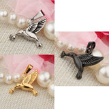 Maxbell Stainless Steel Hummingbird Pendant Urn Cremation Jewelry For Ashes Gold